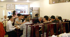 Photo of a group eating